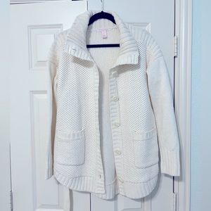 Victoria’s Secret sweater cardigan with belt white